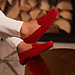 Isabel Bernard Vendôme Marie red suede moccasins