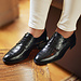 Isabel Bernard Vendôme Ellen croco black calfskin leather lace-up shoes