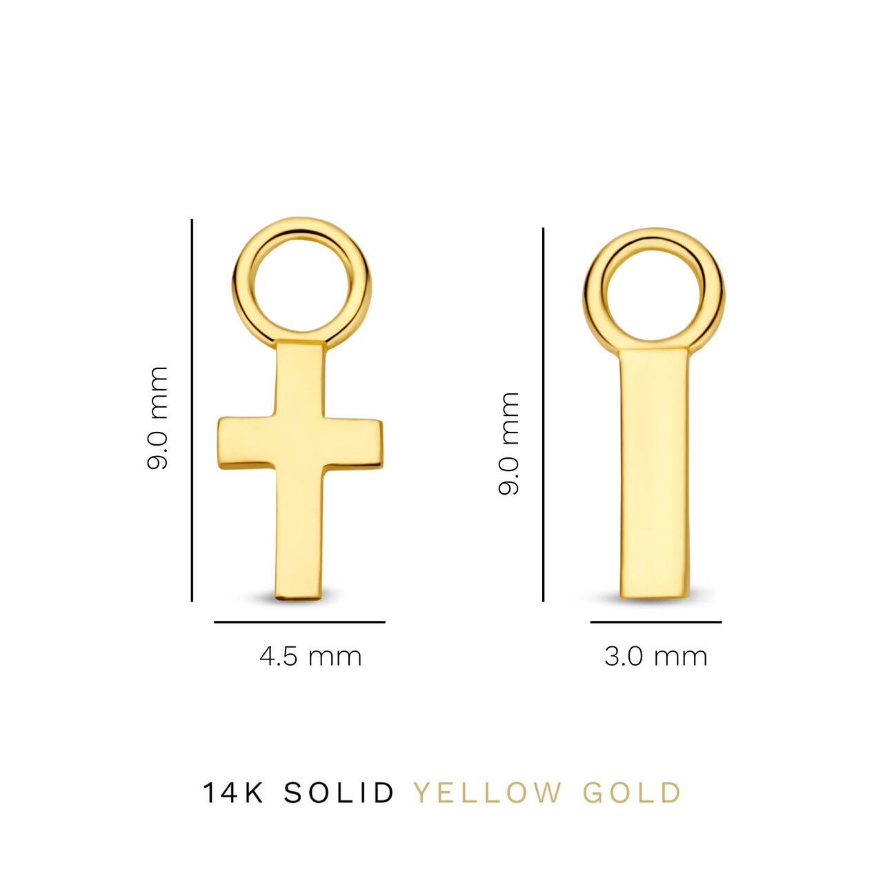 Isabel Bernard Cadeau d'Isabel 14 karat gold four-piece earring charm set | without hoop earrings