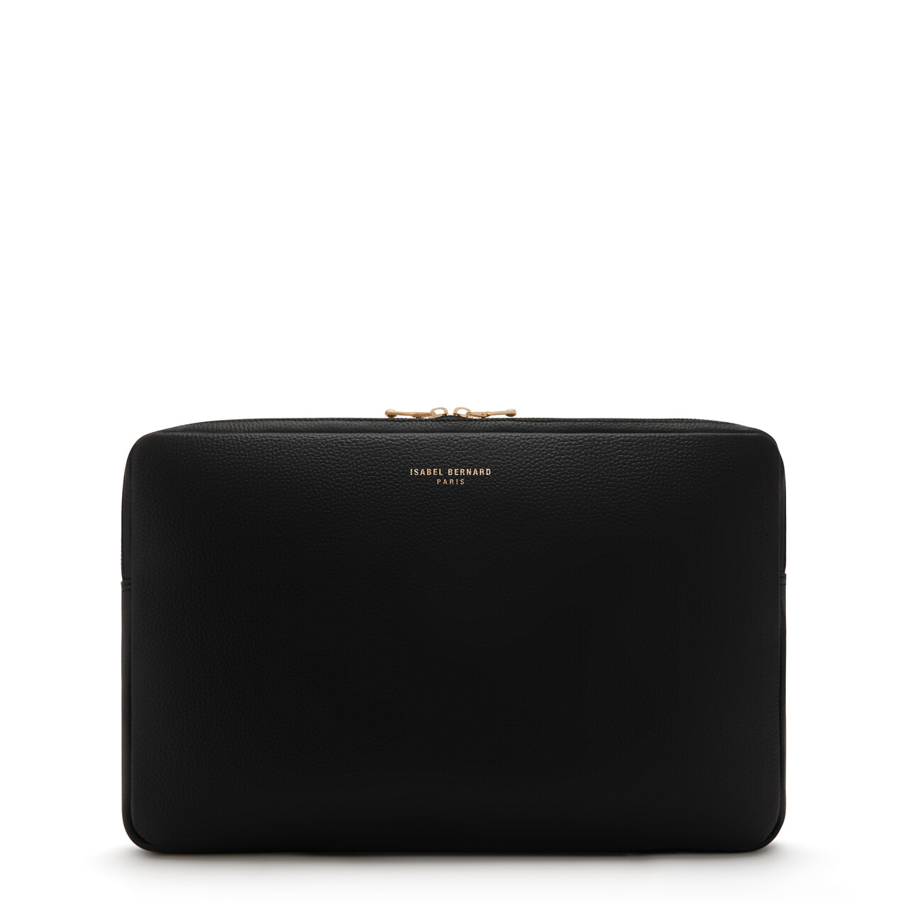 Isabel Bernard Honoré Caress black calfskin leather laptop sleeve