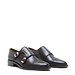 Isabel Bernard Vendôme Sophie black calfskin leather double monk shoes