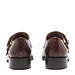 Isabel Bernard Vendôme Sophie croco brown calfskin leather double monk shoes