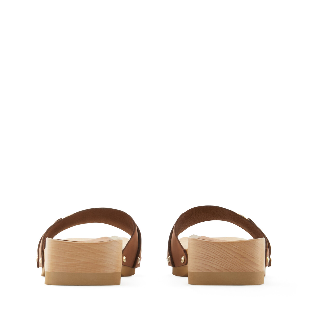 Isabel Bernard Vendôme Dorine brown calfskin leather clogs