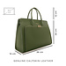 Isabel Bernard Honoré Nadine green calfskin leather handbag with 16.4 inch laptop compartment