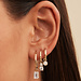 Isabel Bernard Cadeau d'Isabel set de charms para la oreja cuatro piezas de oro de 14 quilates con piedras de circonita | sin pendientes de aro