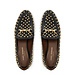 Isabel Bernard Vendôme Fleur black calfskin leather studded loafers