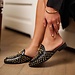 Isabel Bernard Vendôme Fleur zwarte kalfsleren slipper loafers met studs