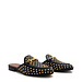 Isabel Bernard Vendôme Fleur black calfskin leather studded slipper loafers