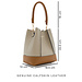 Isabel Bernard Femme Forte Minette taupe Handtasche aus Kalbsleder