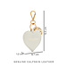 Isabel Bernard Honoré Faye cream calfskin leather heart key ring