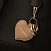 Isabel Bernard Honoré Faye taupe calfskin leather heart key ring