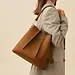 Isabel Bernard Femme Forte Macie cognac calfskin leather shoulder bag