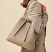 Isabel Bernard Femme Forte Macie taupe calfskin leather shoulder bag