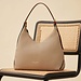 Isabel Bernard Honoré Muriel taupe calfskin leather shoulder bag