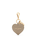 Isabel Bernard Honoré Faye taupe calfskin leather heart key ring