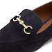 Isabel Bernard Vendôme Fleur blue suede loafers