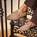 Isabel Bernard Vendôme Fleur taupe mocka loafers