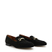 Isabel Bernard Vendôme Fleur black suede loafers