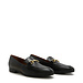 Isabel Bernard Vendôme Fleur black calfskin leather loafers