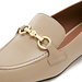 Isabel Bernard Vendôme Fleur taupe calfskin leather loafers