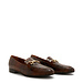 Isabel Bernard Vendôme Fleur croco brown calfskin leather loafers