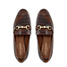 Isabel Bernard Vendôme Fleur croco brown calfskin leather loafers