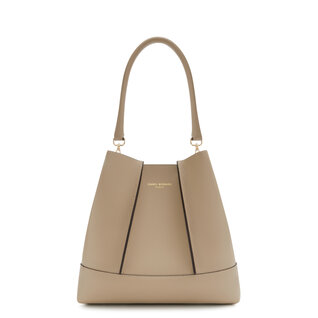 Isabel Bernard Femme Forte Macie bolsa de hombro de cuero vacuno taupe