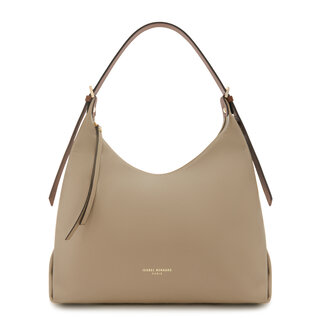 Isabel Bernard Honoré Muriel taupe calfskin leather shoulder bag