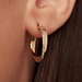 Isabel Bernard Rivoli Laura 14 karat guld creoler med diamantslibning (15.5 mm)