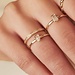Isabel Bernard Baguette Genevieve 14 karat gold ring with white zirconia