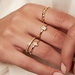 Isabel Bernard Baguette Genevieve anillo de oro de 14 quilates con bianco zircone