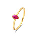 Isabel Bernard Baguette Roux 14 karat gold ring with red zirconia