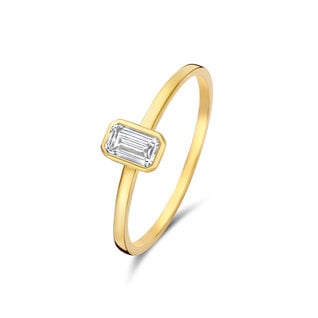 Isabel Bernard Baguette Genevieve bague en or 14 carats