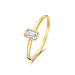 Isabel Bernard Baguette Genevieve 14 karat gold ring with white zirconia