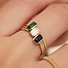 Isabel Bernard Baguette Genevieve 14 karat gold ring with white zirconia