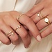 Isabel Bernard Baguette Genevieve anel de ouro de 14 quilates com branco zirconia