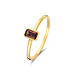 Isabel Bernard Baguette Brune 14 karat gold ring with brown zirconia