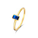 Isabel Bernard Baguette Nila bague en or 14 carats avec bleu zircone