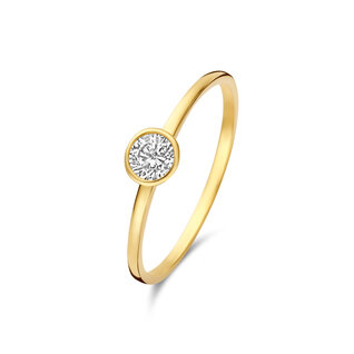 Isabel Bernard Baguette Genevieve 14 karaat gouden ring