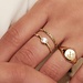 Isabel Bernard Baguette Genevieve anillo de oro de 14 quilates con bianco zircone