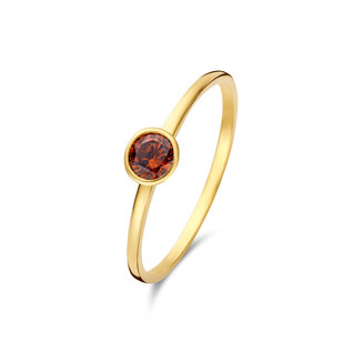 Isabel Bernard Baguette Brune 14 karaat gouden ring