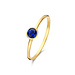 Isabel Bernard Baguette Nila 14 karat gold ring with blue zirconia