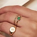 Isabel Bernard Baguette Olivia anillo de oro de 14 quilates con verde zircone