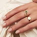 Isabel Bernard Baguette Olivia 14 karat gold ring with green zirconia