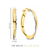 Isabel Bernard Rivoli Laura 14 karat guld creoler med diamantslibning (21 mm)