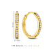 Isabel Bernard Le Marais Merle 14 karat gold hoop earrings with zirconia (12.5 mm)