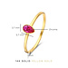 Isabel Bernard Baguette Roux anillo de oro de 14 quilates con circonia rojo