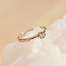 Isabel Bernard De la Paix Inaya anello in oro bianco 14 carati con diamanti 0.03 carati