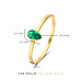 Isabel Bernard Baguette Olivia anillo de oro de 14 quilates con verde zircone