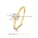 Isabel Bernard Baguette Genevieve 14 karat gold ring with white zirconia